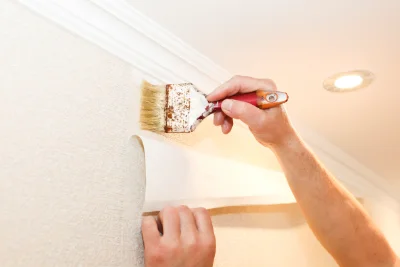 Pose de papier peint à Royat — revêtements muraux et toiles de verre
